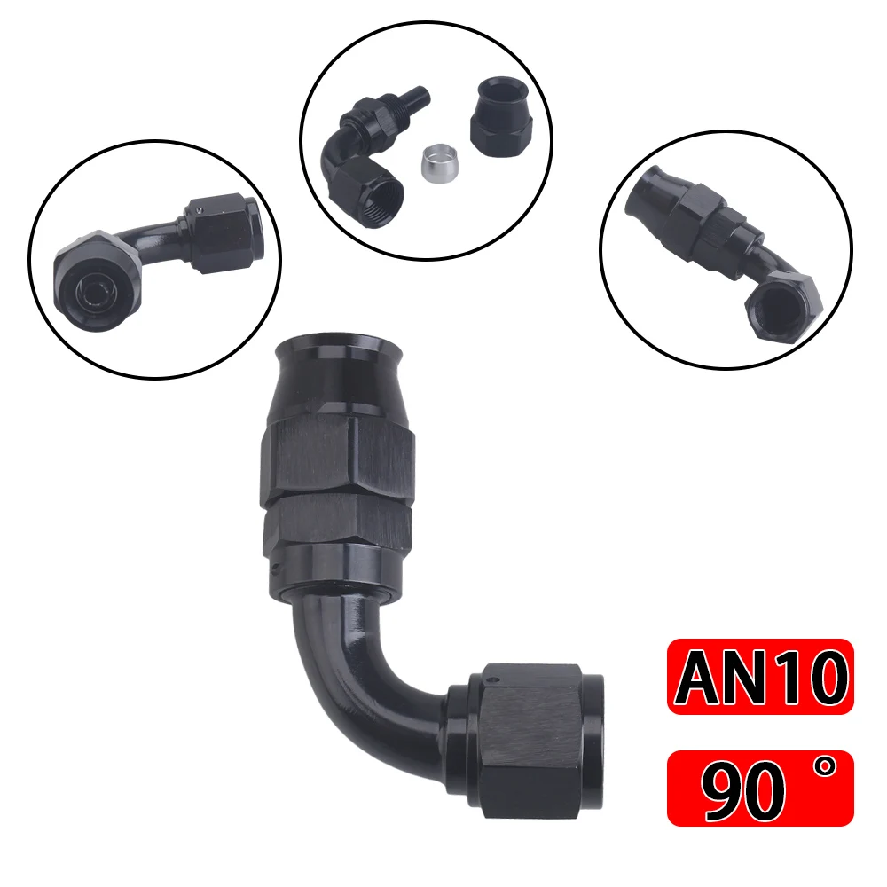 

Прямой штуцер AN4/6/8/10/12, 0 °/45 °/90 °/180 °, адаптер для шарнирного фитинга из ПТФЭ масла, топливного Шланга