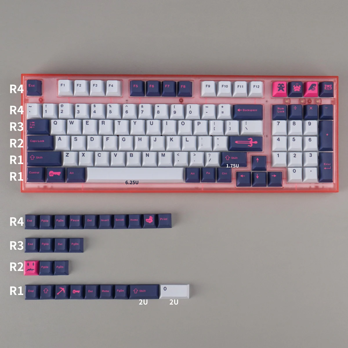 

129 Keys Cojiro PBT Keycaps Key Cap Cherry Profile DYE Sublimation MX Cross Axis Switch for Mechanical Keyboard 61 68 87 108