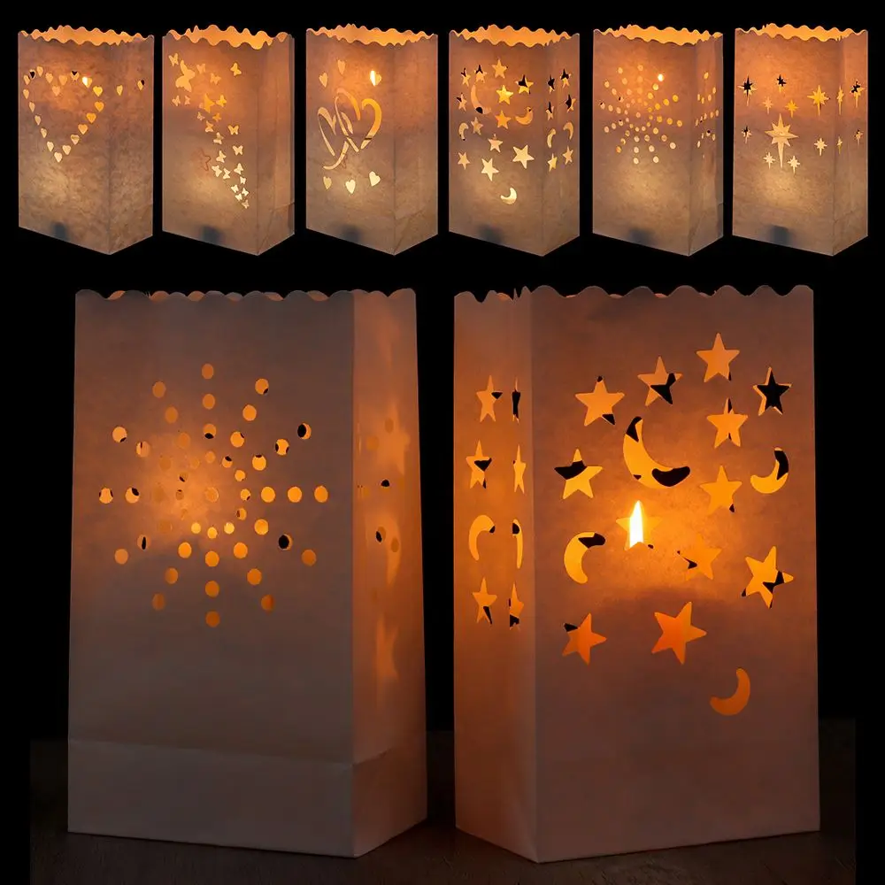 

Holiday Decoration Flame Retardant Candle Bag Light Paper Candle Bag Candle Pack Flame Retardant Paper Party Decoration