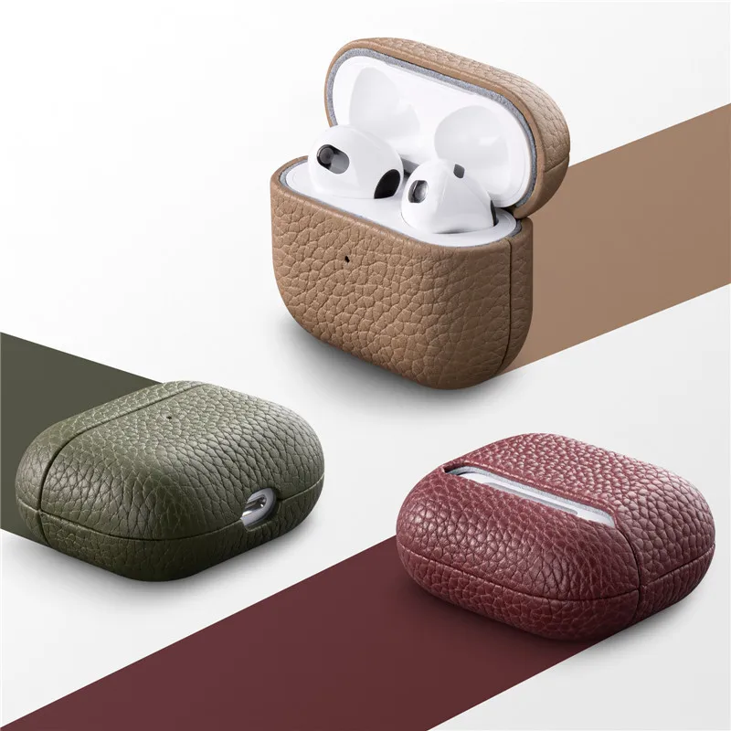 Кожаная сумка для Airpods Pro 1 2 3 Роскошная универсальная дизайнерская наушников со