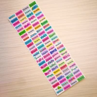 students love products 100 pcs water proof school label personalized name stickers decal multi purpose colorful scrapbooking