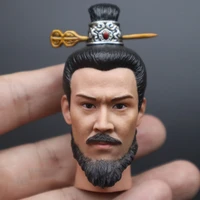 16 male soldier emperor qin shi huang ying zheng head carving sculpture model accessories fit 12 inch action figures