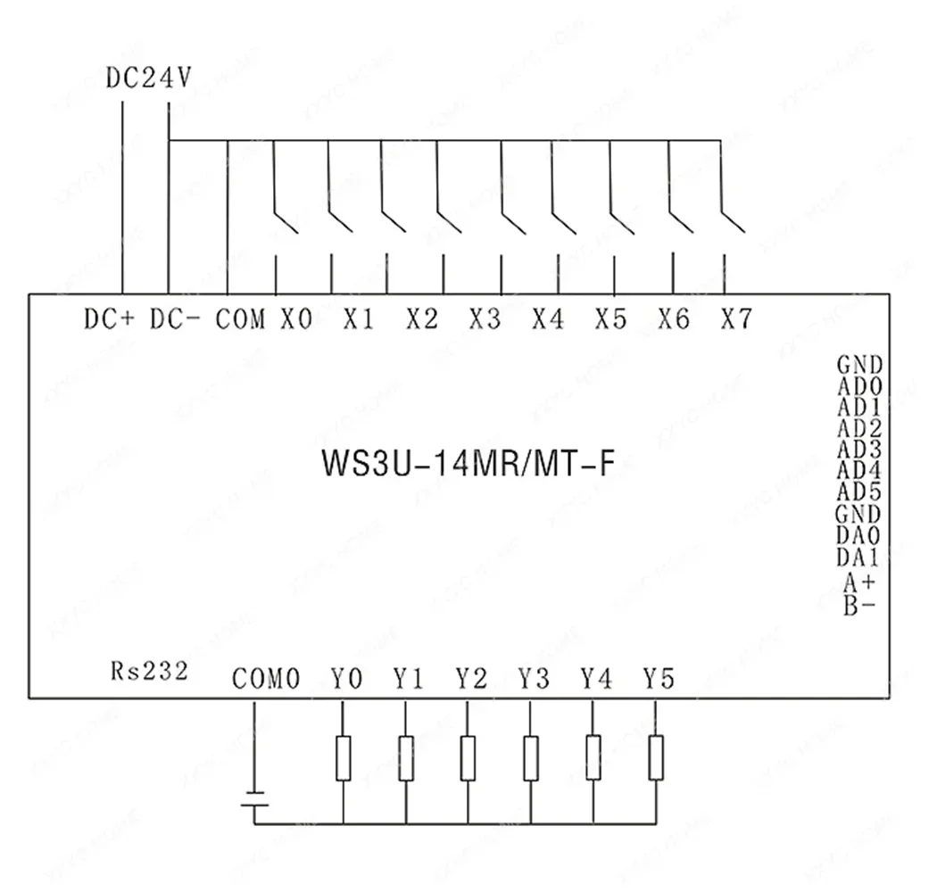 Умная плата управления PLC модель 8 в 6 выпуск аналог 6AD 2DA Modbus RS485
