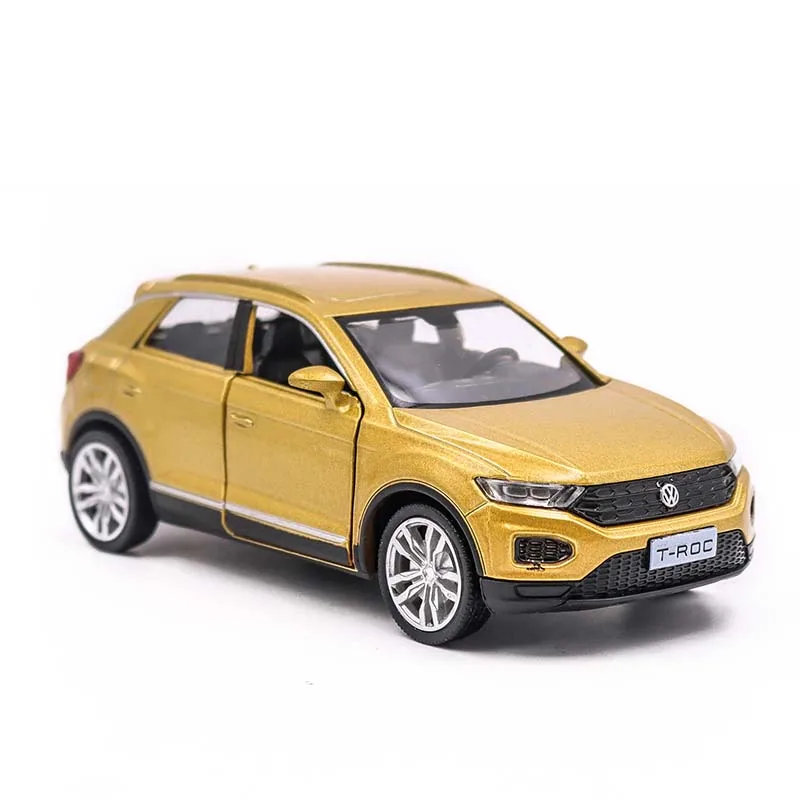 Модель автомобиля VOLKSWAGEN T-ROC SUV, модель из сплава, 11,6 см, литый под давлением, металлическая коллекция, детские игрушки, подарок F344, 1:36