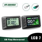 Дисплей KT Ebike Kunteng LCD7 LCD7C, водонепроницаемый дисплей аксессуаров для электровелосипеда с функцией USB