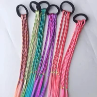 new cute girls elastic hair rope rubber bands braides hair accessories wig ponytail hair ring kids twist braid rope hair braider