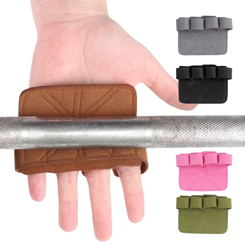 

Leather Weight Training Gloves Female Palm Protection Male Fitness Exercise Fitness Grip Pull-Up Weight Training