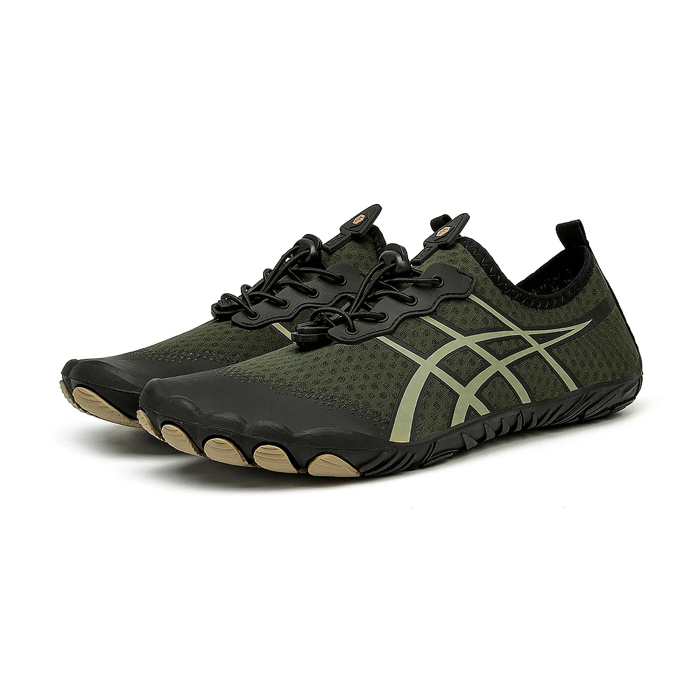 

Men Women Aqua Shoes Qiuck-Dry Water Shoes Summer Beach Outdoor Five-Finger Wading Breathable Non-Slip Sneakers Size EU36-46