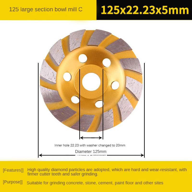 

Diamond Segment Grinding Wheel Disc Cup Marble Concrete Granite Stone
