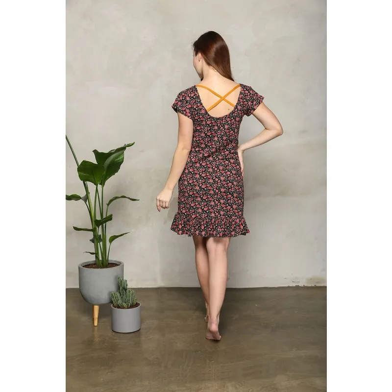 

Women Mini Flower Floral Dress Mother Daughter Kombin Can Be Done Separately Sold Separately Women Summer Dress Casual Long Prom Midi M