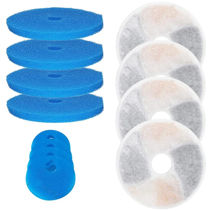 

Cat Water Fountain Filters - 4PCS Professional Removable Circle Reusable Fountain Carbon Filter Drink Fountain Filter