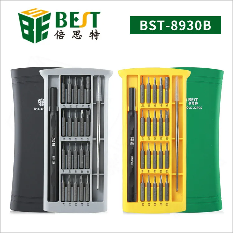 

BST-8930B 22 in 1 Magnetic bit repair tools kit Multifunctional precision screwdriver for iphone screwdriver set Mac, Laptop