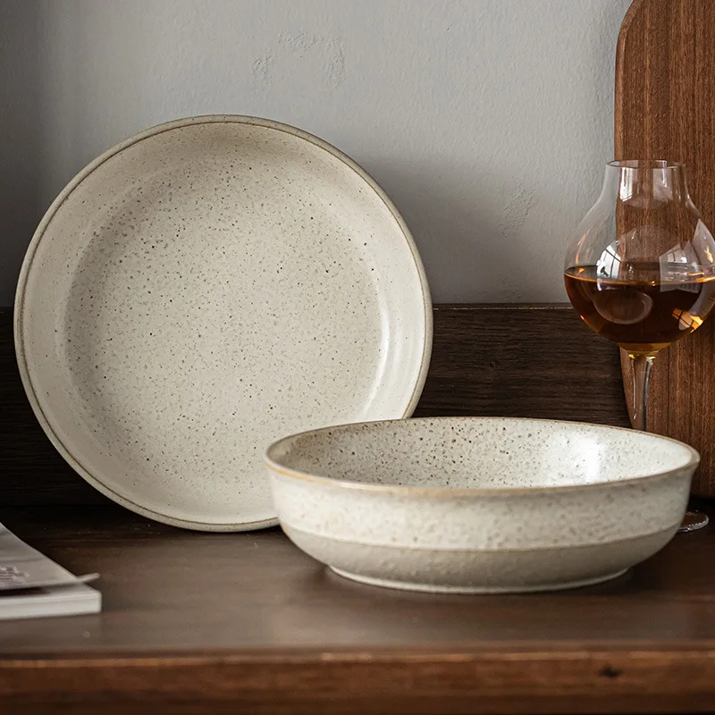 Простая и практичная старая грубая керамика глубокая бытовая керамическая