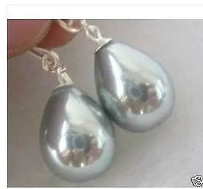 Бесплатная доставка, модные красивые серые серьги-капельки с жемчугом Бесплатная доставка, модные красивые серые серьги-капельки с жемчугом