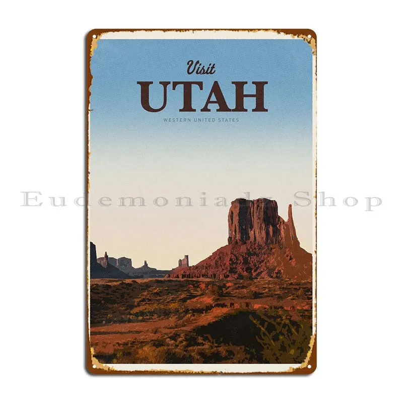 

Посетите Юту, металлические знаки, покраска, гаражные таблички, домашняя печать, Настенная роспись, оловянный знак, постер