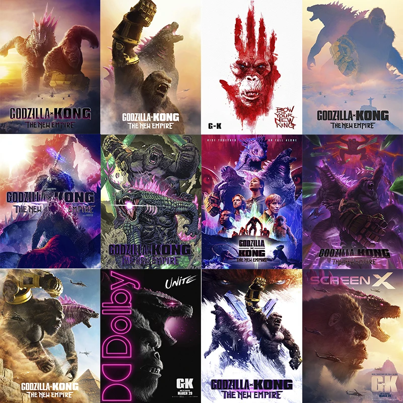 2024 Новый выпуск 5D DIY G-Godzilla VS Kong 2 алмазная живопись произведения искусства ручной