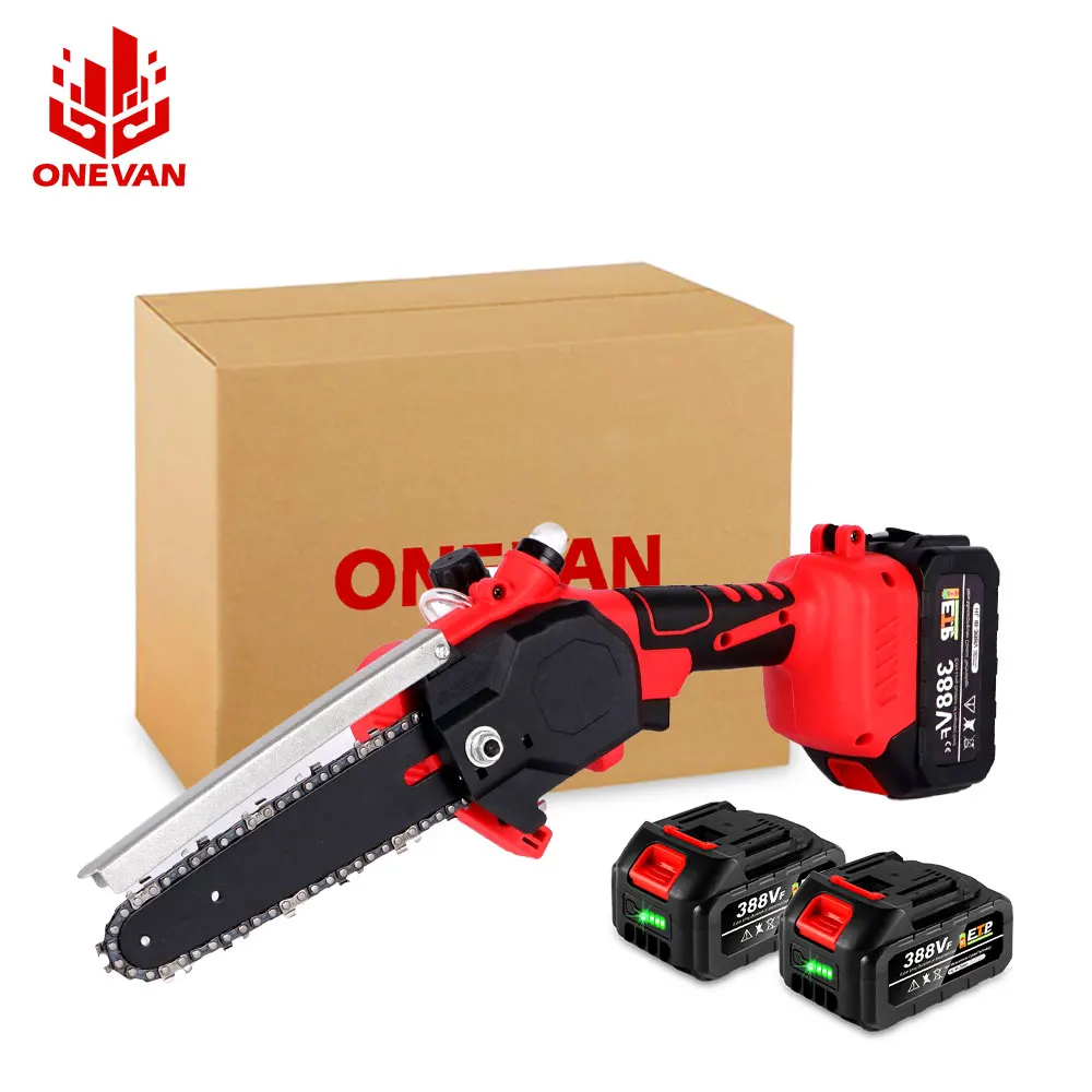 

ONEVAN 30000RPm 6 Inch Brushless Electric Saw 3000W Cordless Garden Logging Chainsaw Woodworking Tool for Makita 18V Battery