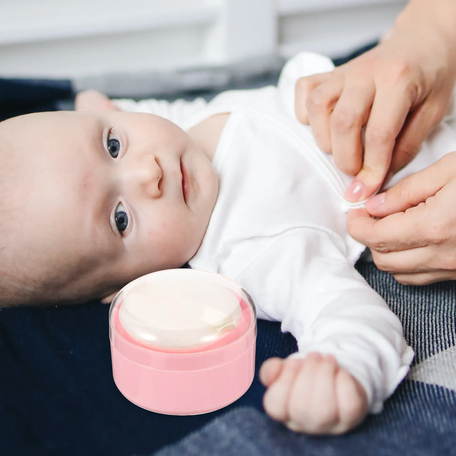 Фото 2 шт. компактных футляров для пудры, прочные портативные контейнеры для пудры, дозаторы для путешествий, дома и ухода за ребенком №1