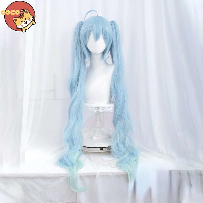 Vocaloid Miku косплей парик аниме классический синие длинные пучки волос 4 цвета для