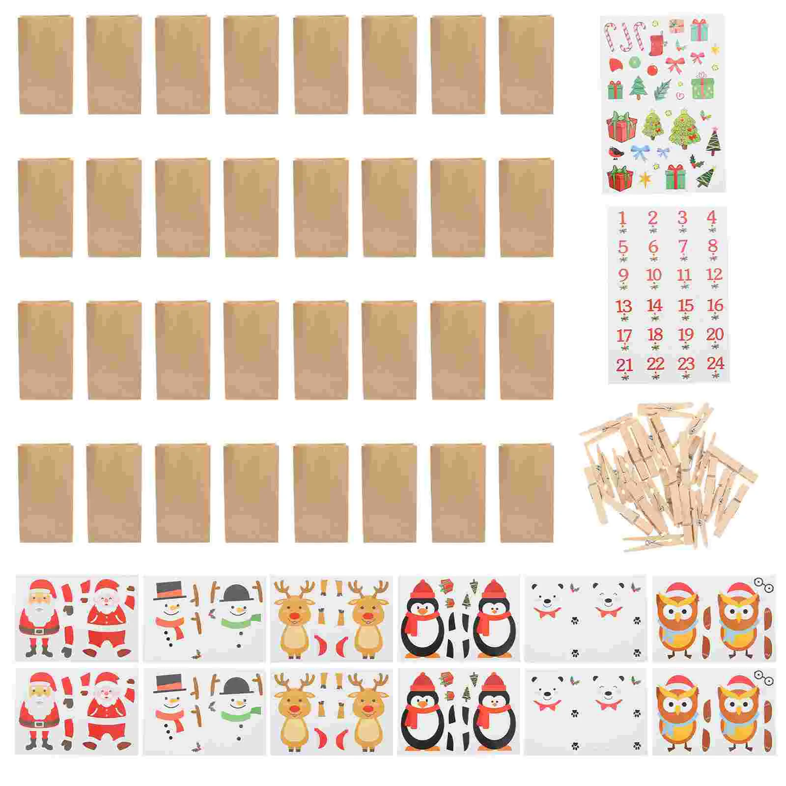 

1 Set of Xmas Countdown Gift Gift Gift Packing for Xmas Packing Gift Party