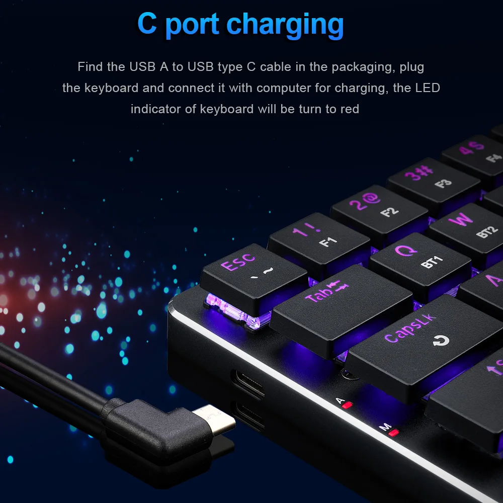 REDRAGON Elise Pro K624P RGB Супер тонкая Механическая игровая клавиатура USB Поддержка Bluetooth