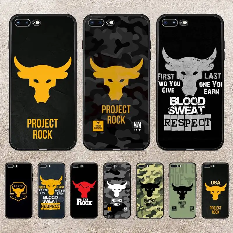 

Project Rock Phone Case For Huawei Y5 Y62019 Y52018 Y92019 Luxury Funda Case For 9prime2019