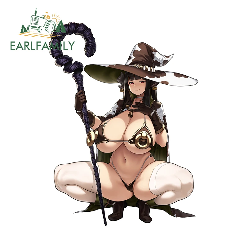 EARLFAMILY 13 см X 9 5 NSFW Witch Girl Anime автомобильные наклейки индивидуальные