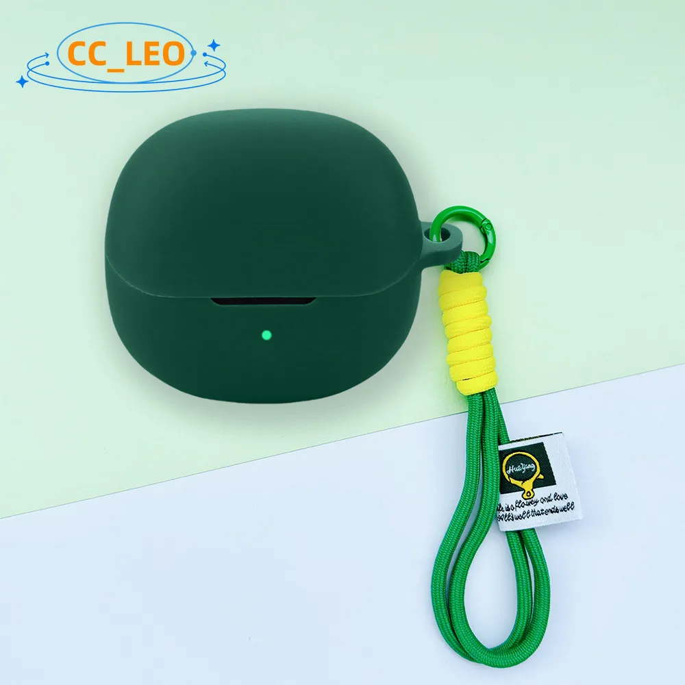 Для QCY AilyBuds Pro чехол милый ремешок с подвеской-подвеской HT10 силиконовый мягкий +