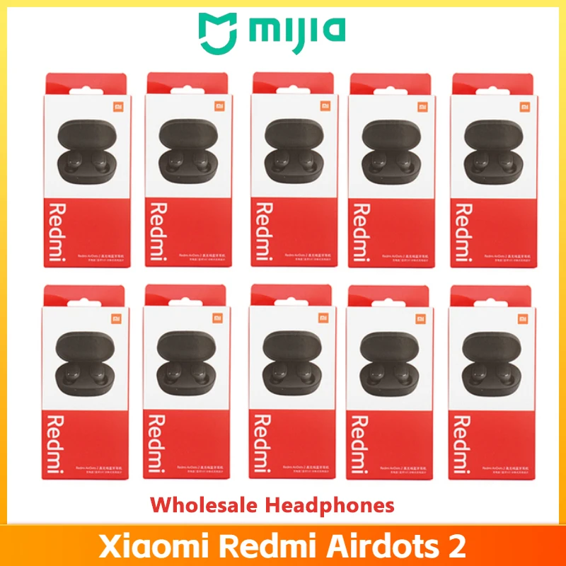 

MIJIA 3/6/10 pieces Original Xiaomi Redmi Airdots 2 Earbuds TWS True Wireless Earphone Noise Reductio Headset With Mic Wholesale
