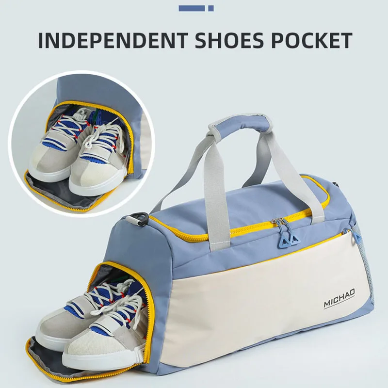 35L Large Capacity Gym Bag Women Fitness Handbag Portable Travel Pack Luggage Bags Sports Shoes Shoulder Crossbody Bag X14D