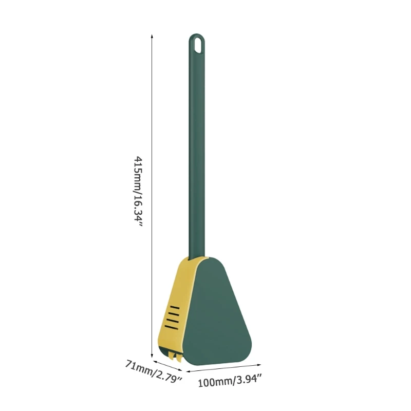 

Long Handle Toilet Brush and Holder Set for Bathroom Clean with Self-opening and Leak-proof Base Nail-free Installation