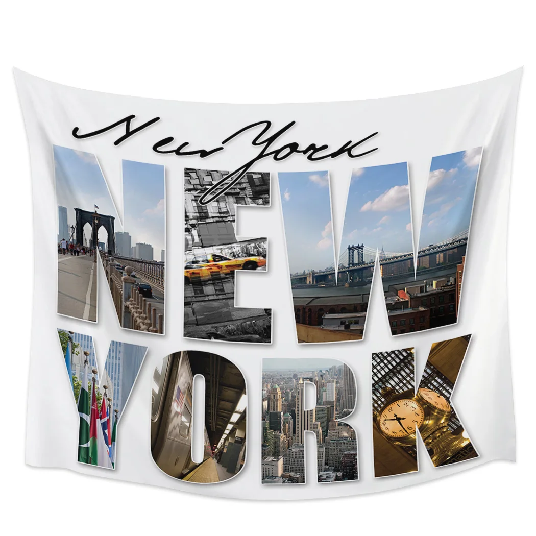 

New York City Blackout Curtains Table Runner Bathroom Set Blanket Tapestry