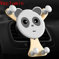 cartoon car phone holder smartphone mobile phone stand universal automobiles air vent gravity sensor mount clip accessories gift