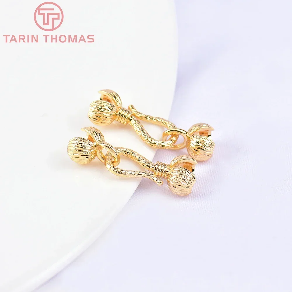 (3968) 15x6 мм 15 5x4 8 24-каратное золото латунь с цирконом подвески разъем для браслета