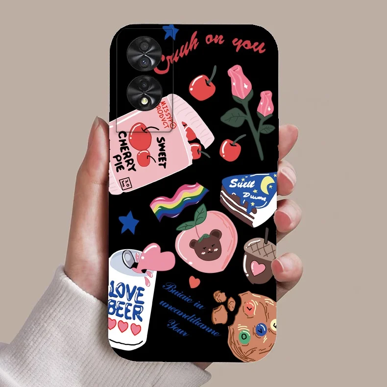 TCL 40 NXTpaper 4G фотообои с розовым мультяшным рисунком новый дизайн мягкая обложка