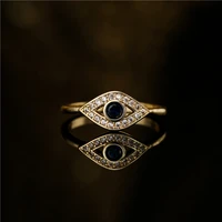 2022 new copper plated ring devil eye open ring female european and american fashion trend jewelry ring gift luxury water proof