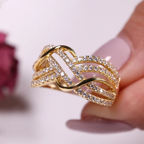 Современные золотое кольцо женский - купить недорого