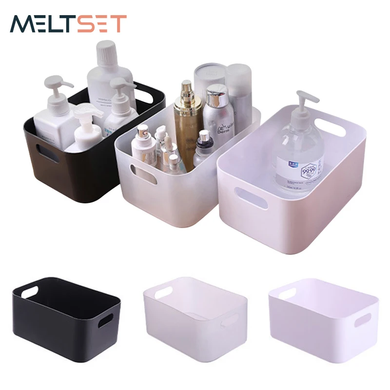 

Desktop Snack Sundries Storage Box Underwear Toys Cosmetics Organizer Kitchen Plastic Storage Basket Makeup Box Container