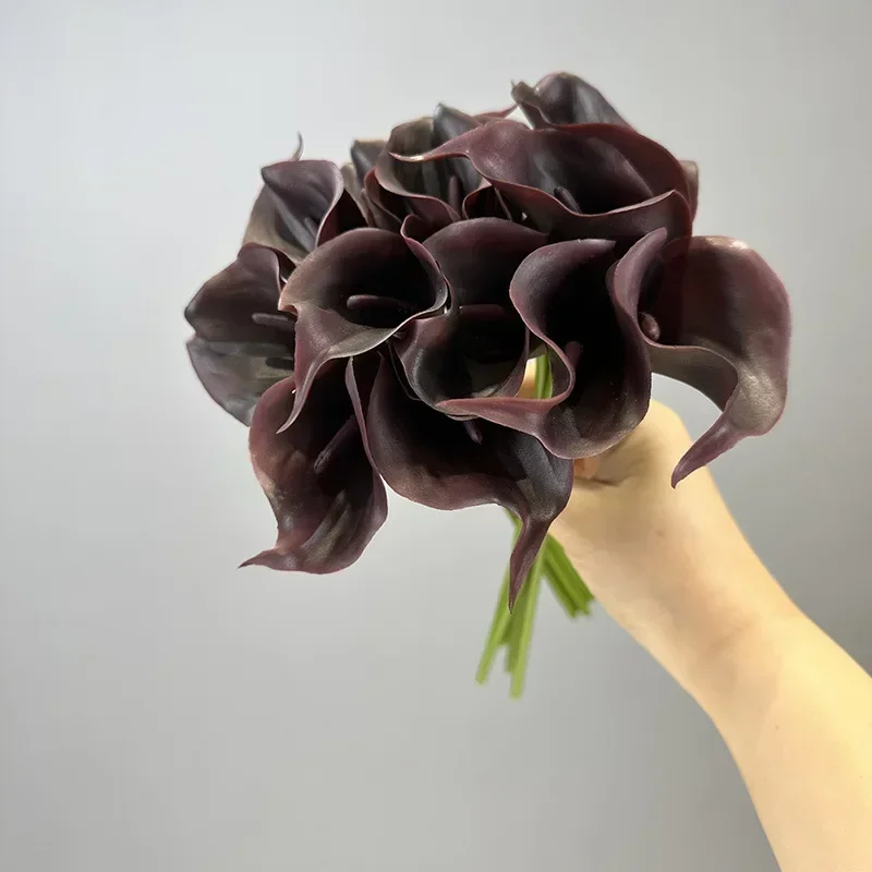 2 шт. искусственные цветы мягкий клей лилии букет украшение для сада