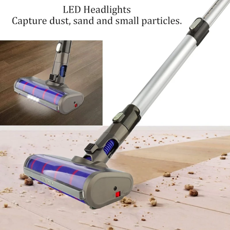 Для Dyson V15 V11 V10 V8 V7 насадка для пылесоса мягкая роликовая щетка замена с подсветкой