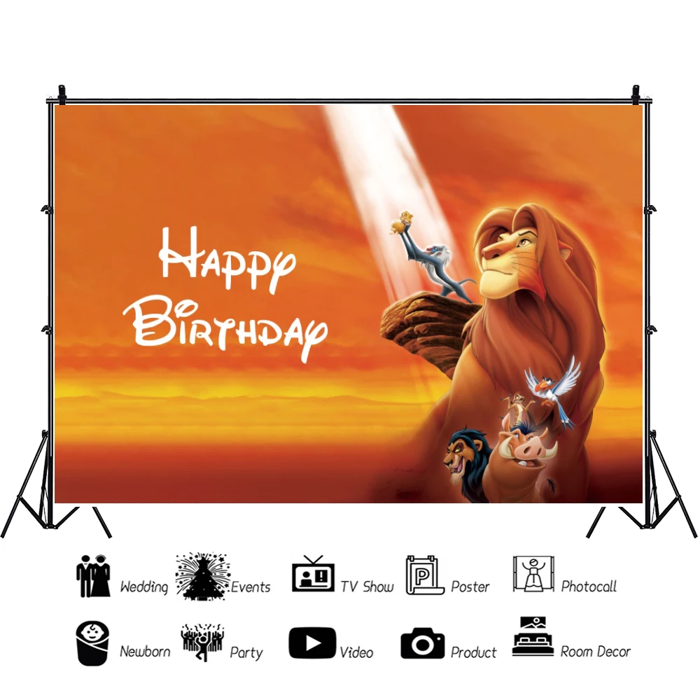 

Disney The Lion King Simba Kiara Photography Background Birthday Party Event Decoration Banner Backdrop Photo Studio Customize