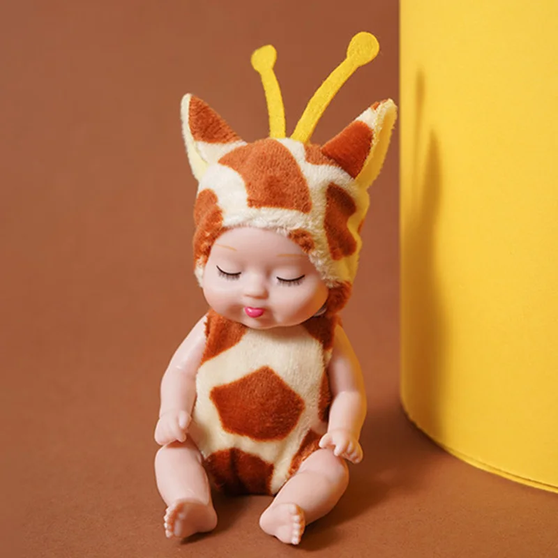 

3.5in 11cm Plastic Sleep Simulation Reborn Doll with Movable Joints Barbie Princess 4-6 Year-old Girl Toy Gift Box