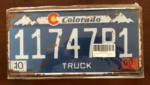 

Винтажная металлическая табличка "Colorado Truck"