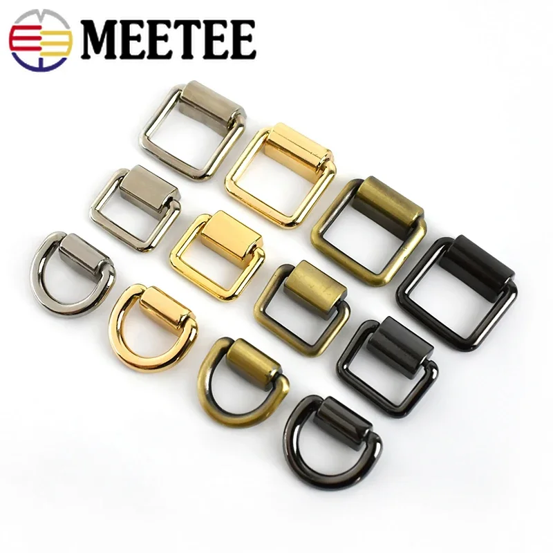 

10/20Pcs Meetee 15/16/19mm Metal O D Ring Buckles Bag Strap Side Clip Hanger HandBag Shoulder Chain Buckle DIY HardwareAccessory