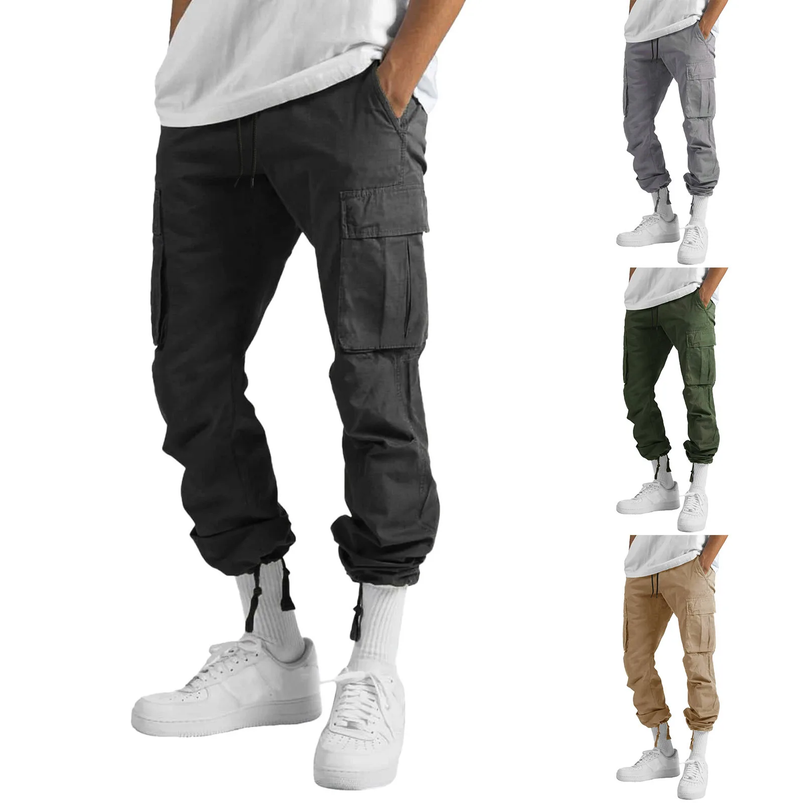 Men's Cargo Pants Male Casual Multi Pockets Pants Outwear Army Straight Trousers Streetwear Sweatpants Pantalones Hombre