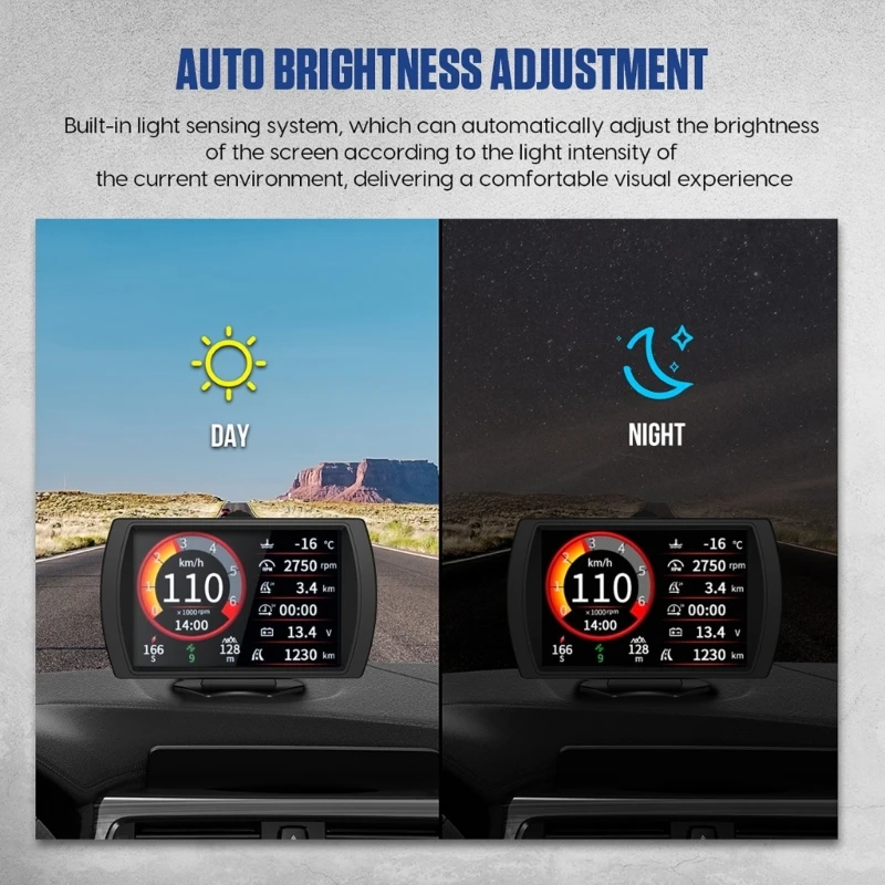 Автомобильный HUD часы с превышением скорости спидометр инструмент для