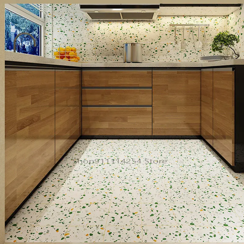 

Self-adhesive floor stickers bathroom kitchen tile stickers decorative waterproof non-slip thickening wear-resistant