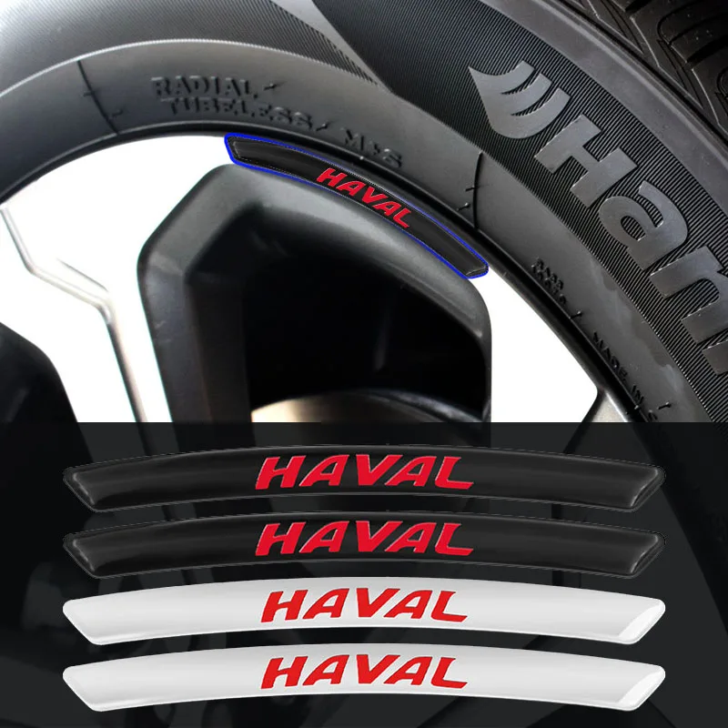 

4pcs Car Wheel Tire Metal Stickers Decorated Decals For Haval DCT DARGO XY H6 Coupe H7 H6S H9 DHT M6 Jolion F7 X DOG Accessories