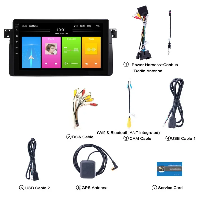 Bmw E46 Совместимый Android Авто Медиаплеер Радио GPS-навигация Трансграничные товары