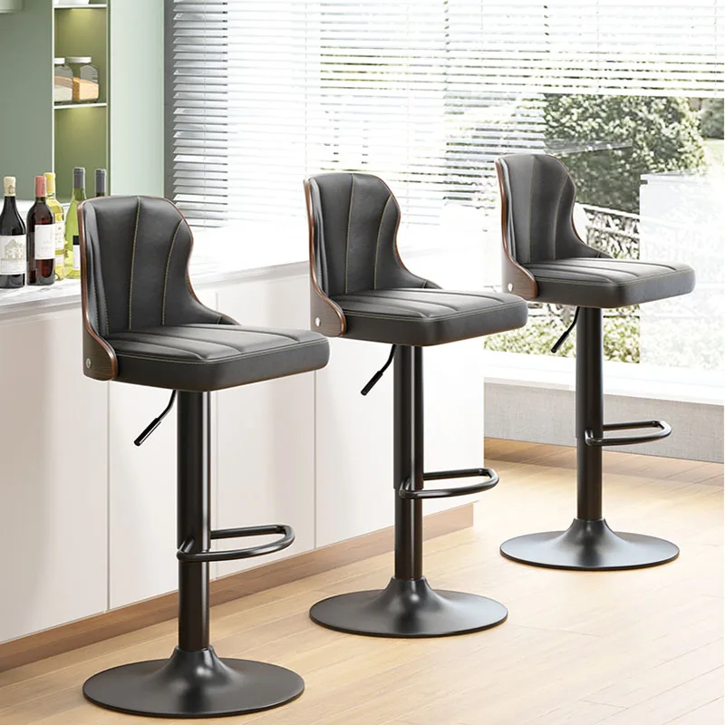 

Bar chair iron bar chair lift high stool household bar stool modern simple bar chair back stool coffee shop nordic furniture HY